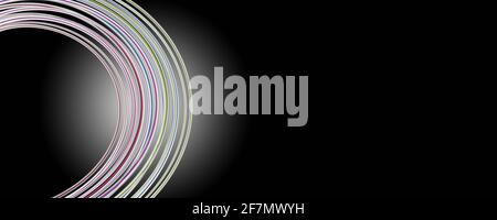Fantastische elegante Wave panorama Hintergrund design Illustration Stockfoto