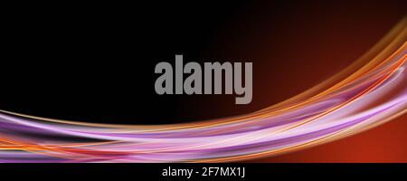 Fantastische elegante Wave panorama Hintergrund design Illustration Stockfoto