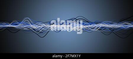 Fantastische elegante Wave panorama Hintergrund design Illustration Stockfoto
