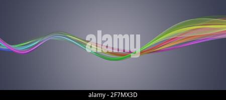 Fantastische elegante Wave panorama Hintergrund design Illustration Stockfoto