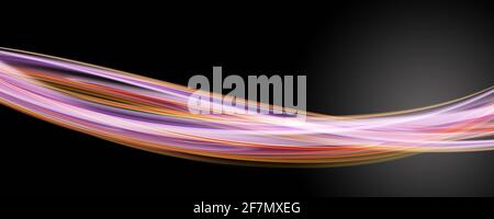 Fantastische elegante Wave panorama Hintergrund design Illustration Stockfoto