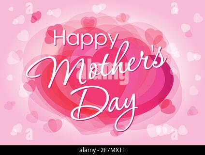 Alles gute zum Muttertag - Übersetzung aus dem Deutschen Happy Mothers day Gratzen Konzept. Dekorativer Kunststil. Kreatives Muttertagsposter, To Stock Vektor