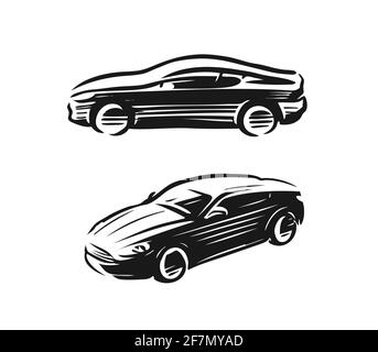 Auto Style Auto Logo. Abbildung des Symbolvektors für Sportfahrzeuge Stock Vektor