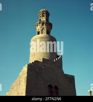 ALMINAR CONSTRUIDO A FINALES DEL SIGLO XIII. ORT: MEZQUITA DE AHMED IBN TULUN. KAIRO. ÄGYPTEN. Stockfoto