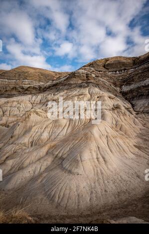 Hoodoos in den Badlands von Alberta in der Nähe von Drumheller. Stockfoto