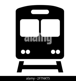 Zug-Symbol auf weißem Hintergrund. Zug-Logo. Flacher Stil. Stockfoto