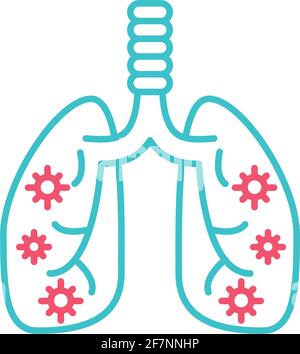 Infizierte menschliche Lungen Stock Vektor