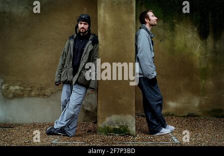 TECHNO-BAND 'AUTECHRE'. SEAN STAND MIT BART UND ROBERT BROWN. Stockfoto