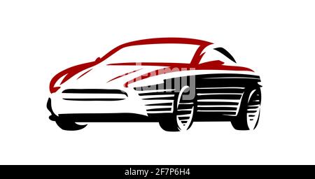 Auto-Logo. Automotive-Konzept im abstrakten Stil. Fahrzeugsymbol Stock Vektor