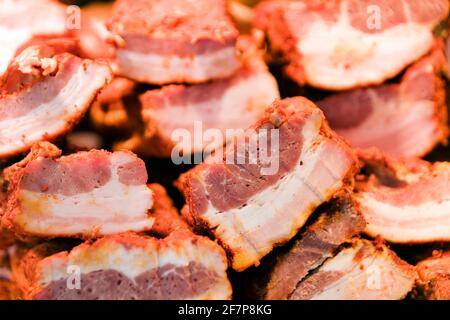 Schweinefleisch mit Paprikagewürz Stockfoto