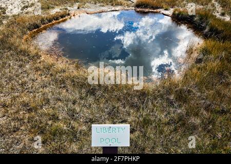 Liberty Pool im Yellowstone National Park. Wyoming. USA. Stockfoto