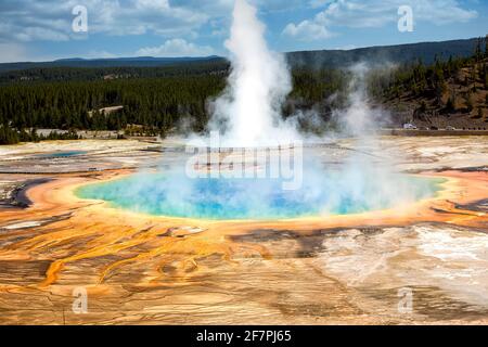 Grand Prismatic Spring im Yellowstone National Park. Wyoming. USA. Stockfoto