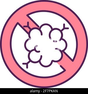 Verhindern des Wachstums von Krebszellen durch RGB-Farbsymbol Stock Vektor
