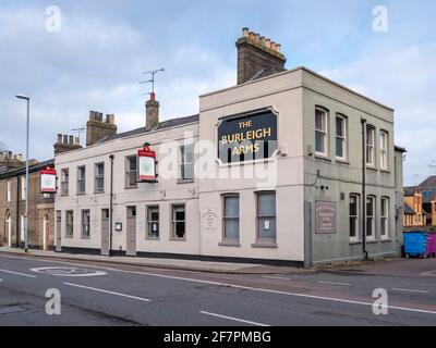 Der Burleigh Arms Pub wurde unter dem 19. Covid geschlossen Einschränkungen UK Stockfoto