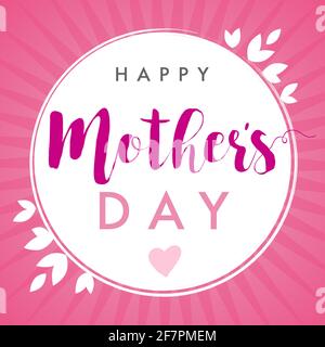 Happy Mothers Day Gratzen Konzept. Dekorativer Kunststil. Kreatives Muttertagsposter, an die beste MUTTER aller Zeiten. Isolierte abstrakte Designvorlage. Modder Stock Vektor