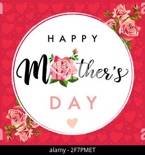 Happy Mothers Day Gratzen Konzept. Dekorativer Kunststil. Kreatives Muttertagsposter, an die beste MUTTER aller Zeiten. Isolierte abstrakte Designvorlage. Modder Stock Vektor