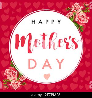 Happy Mothers Day Gratzen Konzept. Dekorativer Kunststil. Kreatives Muttertagsposter, an die beste MUTTER aller Zeiten. Isolierte abstrakte Designvorlage. Modder Stock Vektor