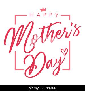 Happy Mothers Day Gratzen Konzept. Wir feiern den Stil der Glückwünsche. Kreatives Muttertagsposter, an die beste MUTTER. Isolierte abstrakte Designvorlage Stock Vektor
