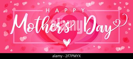 Happy Mothers Day Gratzen Konzept. Dekorativer Kunststil. Kreatives Muttertagsposter, an die beste MUTTER aller Zeiten. Isolierte abstrakte Designvorlage. Modder Stock Vektor