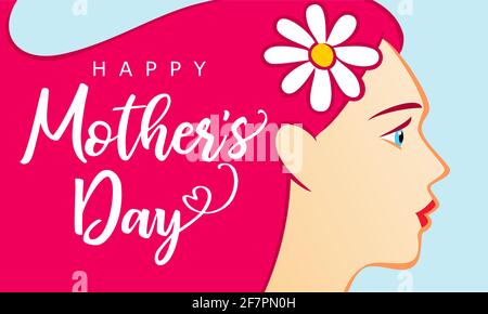 Happy Mothers Day Gratzen Konzept. Dekorativer Kunststil. Kreatives Muttertagsposter, an die beste MUTTER aller Zeiten. Isolierte abstrakte Designvorlage. Modder Stock Vektor