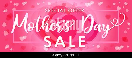 Happy Mothers Day Gratzen Konzept. Dekorativer Kunststil. Kreatives Poster zum Muttertag-Verkauf, an die beste MUTTER aller Zeiten. Isolierte abstrakte Designvorlage. Stock Vektor