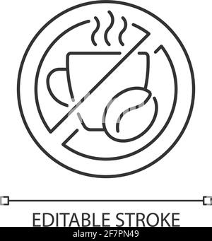 Kein lineares Koffein-Symbol Stock Vektor