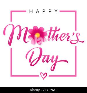 Happy Mothers Day Gratzen Konzept. Dekorativer Kunststil. Kreatives Muttertagsposter, an die beste MUTTER aller Zeiten. Isolierte abstrakte Designvorlage. Modder Stock Vektor