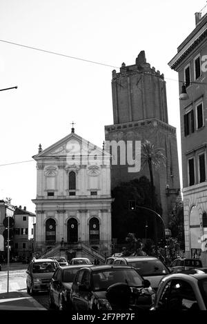 Ordinariato Militare per l'Italia Kirche und Turm. Rom, Italien Stockfoto