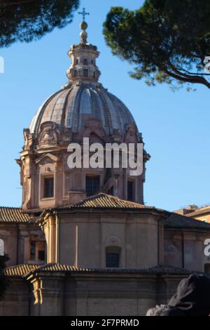 Details von Chiesa Santi Luca e Martina martiri, Rom Italien Stockfoto