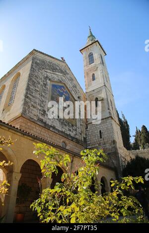 Franziskanerkirche der Heimsuchung, die an den Besuch Mariens bei Elisabeth erinnert Stockfoto