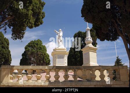 St. Paul's Statue in der Mdina auf der Mittelmeerinsel Von Malta Stockfoto