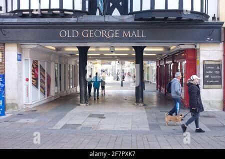 Old George Mall, Salisbury. Wiltshire UK. Stockfoto