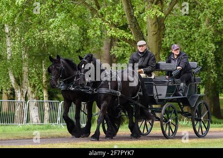 DATEI FOTO: HRH The Duke of Edinburgh bei der Royal Windsor Horse Show auf dem privaten Gelände des Windsor Castle in Windsor in Berkshire in Großbritannien vom 10.-14. Mai 2017 Quelle: Peter Putnam/Alamy Live News Stockfoto