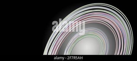 Fantastische elegante Wave panorama Hintergrund design Illustration Stockfoto