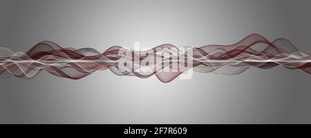 Fantastische elegante Wave panorama Hintergrund design Illustration Stockfoto