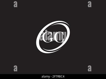 Ursprüngliche GC-Brief Creative Modern Business Typography Vektor-Vorlage. Kreativer Buchstabe GC-Logo-Vektor Stock Vektor