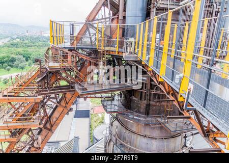 Alte Gießereianlagen, jetzt Teil des Parque Fundidora Foundry Park in Monterrey, Mexiko Stockfoto