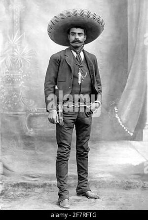 Emiliano Zapata. Porträt des mexikanischen Revolutionsgenerals Emiliano Zapata Salazar (1879-1919) Stockfoto