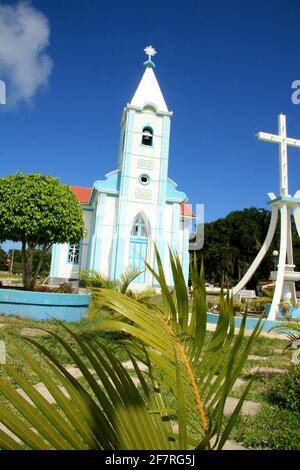 caravelas, bahia / brasilien - 12. januar 2009: Kirche Nossa Senhora de Lourdes im historischen Zentrum der Stadt Caravelas, im Süden Bahia. Stockfoto