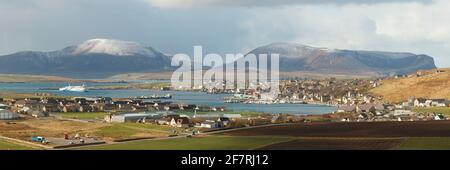 Die Northlink Fähre kommt in Stromness, Orkney Isles an Stockfoto