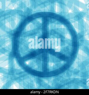 Peace Grunge Symbol. Vektorgrafik, flaches Design Stock Vektor