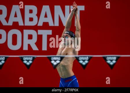 EINDHOVEN, NIEDERLANDE - APRIL 9: Arno Kamminga aus den Niederlanden startet beim 50-m-Brustfinale der Herren während der Eindhoven Qualification Mee Stockfoto