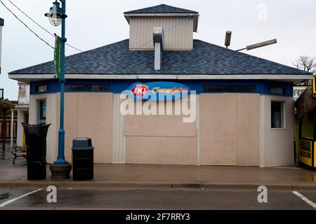 An den Schaufenstern. Grand Bend Ontario Kanada Stockfoto