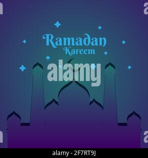 Ramadan Kareem Mubarak Ramazan Poster Vektor-Banner Stock Vektor