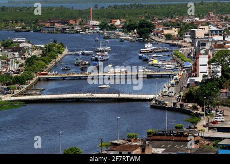 valenca, bahia / brasilien - 20. november 2007: Luftaufnahme des Hafens von Rio Uma in der Stadt Valenca. *** Ortsüberschrift *** Stockfoto