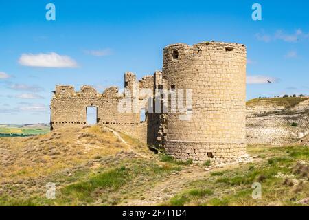 Schloss Hornillos de Cerrato in Palencia in Spanien Stockfoto