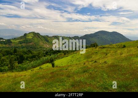 Eine atemberaubende Aussicht vom Vulkan Pacaya, Guatemala Stockfoto