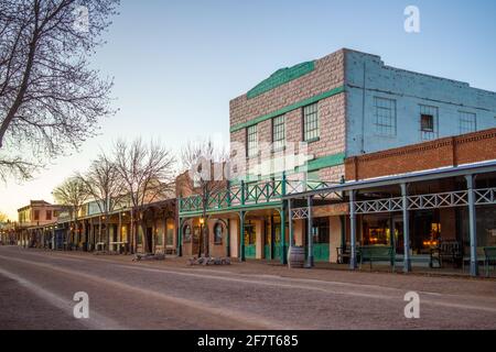 Blick auf die Main Street in Tombstone, Arizona Stockfoto