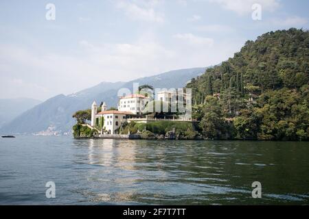 Villa del Balbianello, Comer See, Italien. Wie in Star Wars: Episode II Attack of the Clones und Casino Royale zu sehen Stockfoto