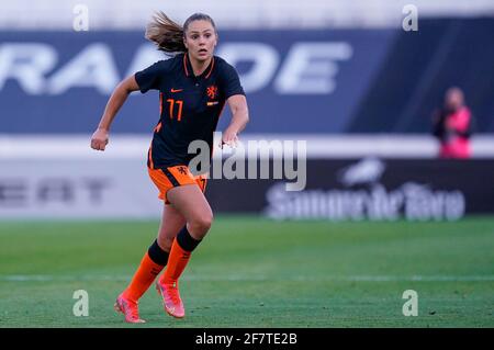 MARBELLA, SPANIEN - 9. APRIL: Lieke Martens aus den Niederlanden beim Freundschaftsspiel der Frauen-Internationale zwischen Spanien und den Niederlanden im Estadio Munic Stockfoto